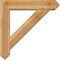 Ekena Millwork Traditional Arts and Crafts Rough Sawn Bracket w/ Offset Brace, Western Red Cedar, 8"W x 38"D x 38"H BKT0806X38X38TRA03RWR - alternate 2